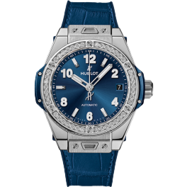 Часы Hublot Big Bang One Click Steel Blue Diamonds 465.SX.7170.LR.1204