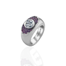 Кольцо с бриллиантом RalfDiamonds White Gold Diamond Sapphires Ring