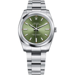 Часы Rolex Oyster Perpetual 34mm Olive Green Dial 34 мм 114200