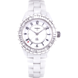 Часы CHANEL J12 GMT+ White Ceramic Diamond Bezel J12 J12