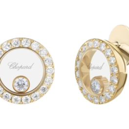 Серьги Chopard Happy Diamonds Earrings Icon Round Yellow Gold
