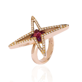 Кольцо с бриллиантом Gavello  с аметистом и бриллиантами