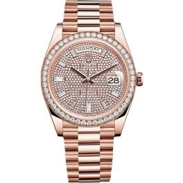 Часы Rolex Day-Date 40 mm, Everose gold and diamonds 228345rbr-0002