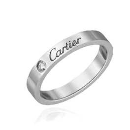 Кольцо с бриллиантом Cartier Love 1 Diamond B4051300