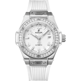 Часы Hublot Big Bang One Click Steel White Diamonds 33 mm 485.SE.2010.RW.1204