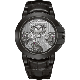 Часы Harry Winston Ocean Triple Retrograde Chronograph Black Zalium 44mm 400-MCRA44ZK