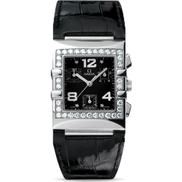 Часы Omega Constellation Quadra Stainless Diamond Black Chronograph 1847.55.11