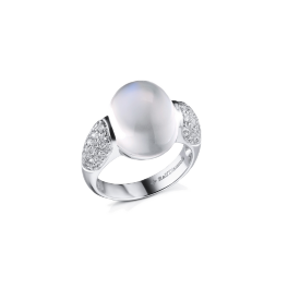 Кольцо с бриллиантом RalfDiamonds  с лунным камнем