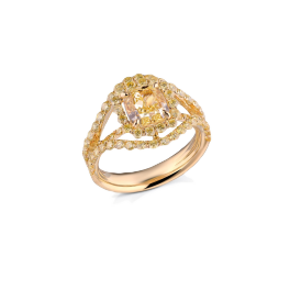 Кольцо с бриллиантом No Name  с желтыми бриллиантами 1,50ct W-X/VVS2