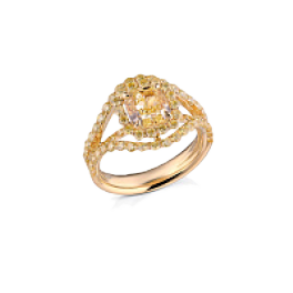 Кольцо с бриллиантом RalfDiamonds  с желтыми бриллиантами