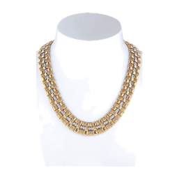Колье Roberto Coin  Impressive Appassionata Gold Diamond Three Row Necklace