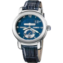 Часы Ulysse Nardin  Anniversary 160 Blue Dial 18Kt White Gold Blue Leather Men's Watch 1600-100 1600-100