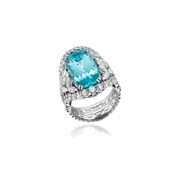 Кольцо с бриллиантом No Name  с турмалином Параиба 9,88ct