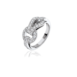 Кольцо с бриллиантом Cartier  Agrafe Diamond Ring