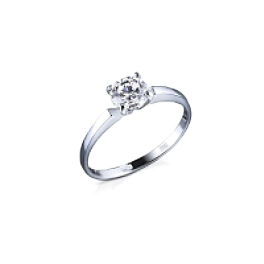 Кольцо с бриллиантом No Name  0,50ct F/VS2