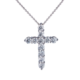 Колье No Name подвеска крест с бриллиантами 1,68ct