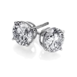 Серьги No Name пусеты с бриллиантами 1,01-1,01ct F/VS2