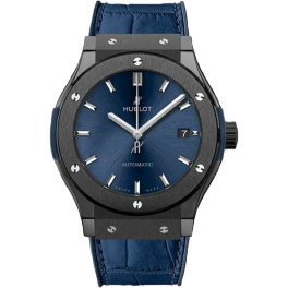 Часы Hublot  Classic Fusion Automatic Ceramic Blue Dial 38mm 565.CM.7170.LR