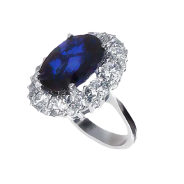 Кольцо с бриллиантом No Name  с сапфиром 11,34ct
