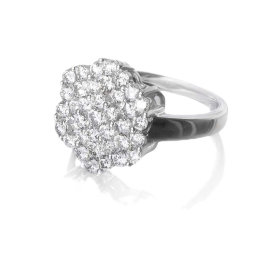 Кольцо с бриллиантом No Name  с бриллиантами 2,08ct