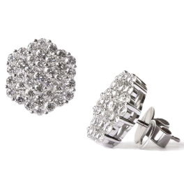Серьги No Name  с бриллиантами 4,18ct