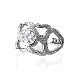 Кольцо с бриллиантом No Name  0,88ct G/VS1