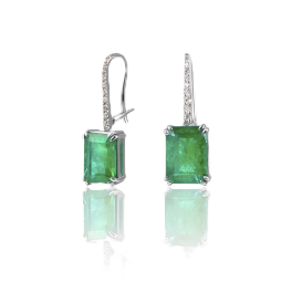 Серьги RalfDiamonds  с изумрудами 2,21/2,18ct