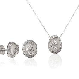 Комплект RalfDiamonds White Gold Chalcedony Diamonds Set