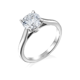 Кольцо No name White gold diamond ring 1.01 ct. D/VS1