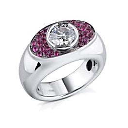 Кольцо с бриллиантом RalfDiamonds White gold diamond sapphires ring