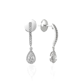 Серьги MESSIKA Joy Hoop Earrings Pear Diamond