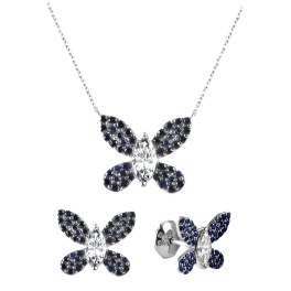 Комплект No Name в стиле Graff Sapphires and Diamonds Set