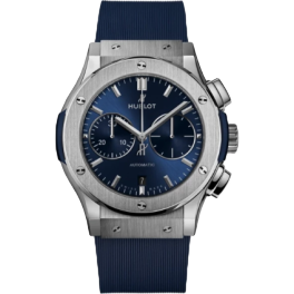 Часы Hublot Classic Fusion Titanium Blue Chronograph 45 521.NX.7170.RX