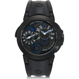Часы Harry Winston Ocean Dual Time Zone Black Edition 400-MATZ44ZK