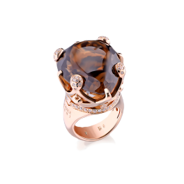 Кольцо с бриллиантом Pasquale Bruni Sissi Smoky Quartz Gold Ring 14599R