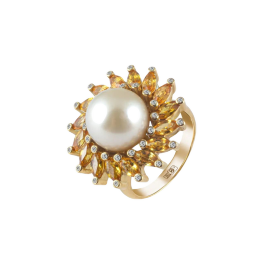 Кольцо No Name Pearl Sapphire and Diamonds Ring
