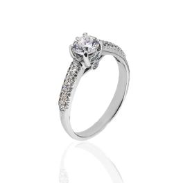 Кольцо с бриллиантом No Name  0,5ct H/SI1