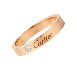 Кольцо с бриллиантом Cartier C de Сartier Wedding Band Rose Gold B4210700