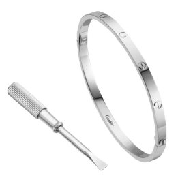 Браслет Cartier Love Bracelet Small Model White Gold B6047416