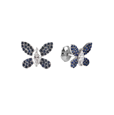 Sapphires and Diamonds Earrings