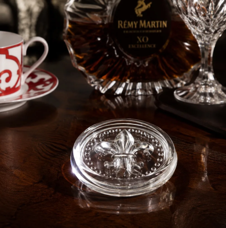 Crystal Fleur de Lis Paperweight Remy Martin Louis XIII