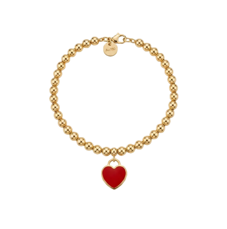 Mini Heart Tag Bead Bracelet
