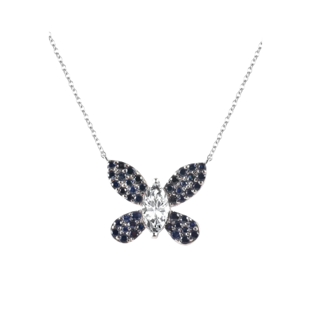 Sapphires and Diamonds Pendant