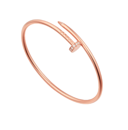 Juste un Clou Bracelet Small Model Diamonds Rose Gold B6065817