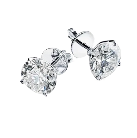 White Gold Diamond Earrings 0.73 ct E/VS1 - 0.75 ct E/VVS2