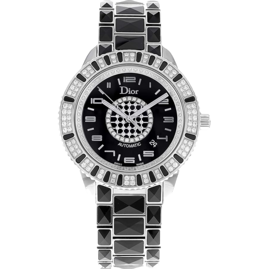 Часы Dior Christal Automatic Diamond Black Dial Ladies CD115511M001