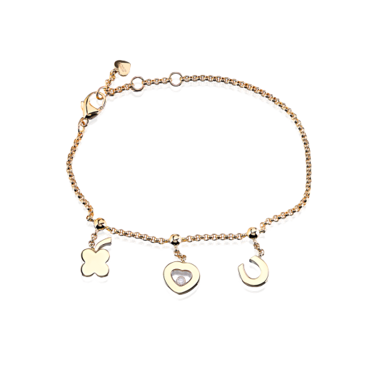 Браслет Chopard Happy Diamonds Charm Yellow Gold Bracelet 85/5811/01-20