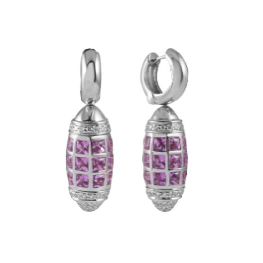 Серьги Avakian Byblos Amethyst Сапфир 8.5 ct и бриллианты 1.10 ct