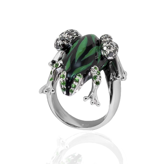 Кольцо с бриллиантом Adolfo Courrier Il Principe Frog Ring