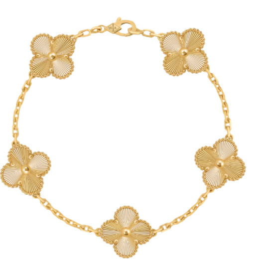 Браслет Van Cleef & Arpels Alhambra Bracelet 5 Motifs Yellow Gold VCARP3JK00